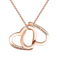 Heart Loop Engraved Necklace