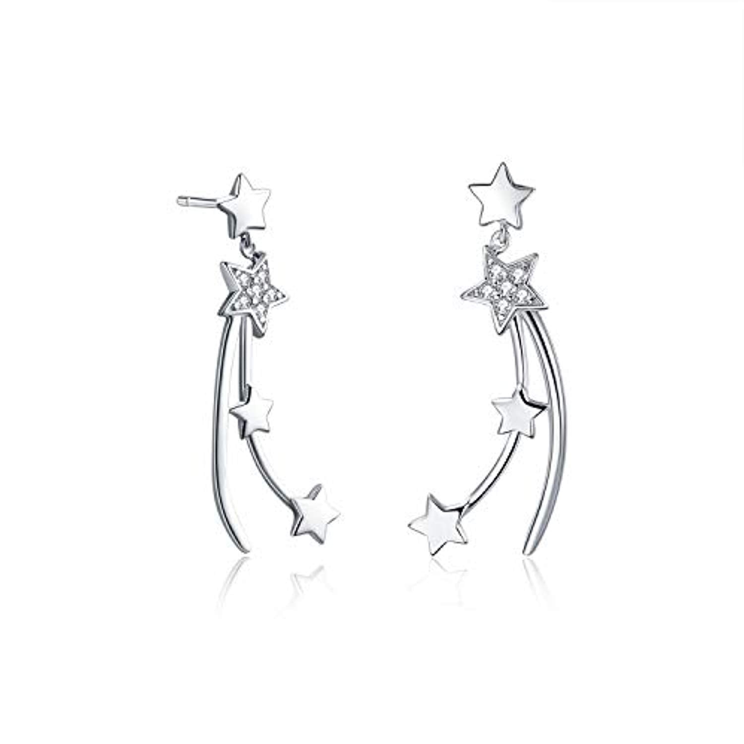 Boucles d'oreilles en argent sterling avec étoile en zircon cubique