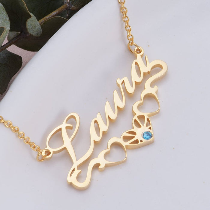 Yafeini Personalized Custom Name Necklace On Midnight Sale 14k Gold Plated Yafeini Personalized Jewelry