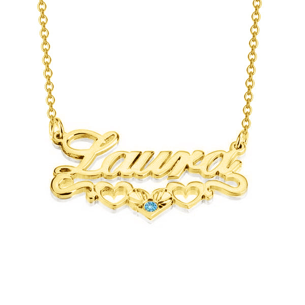 14K Gold or Sterling Silver Louisiana LA State Name Necklace Personali –  BringJoyCollection