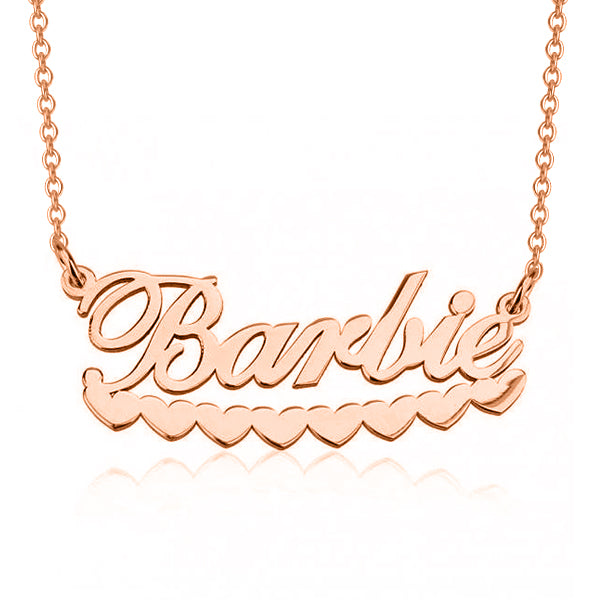 silver barbie necklace