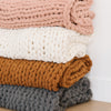 Ginger Chunky Knit Large Throw Blanket