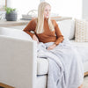 DOVE PATTERNED FAUX FUR XL THROW BLANKET