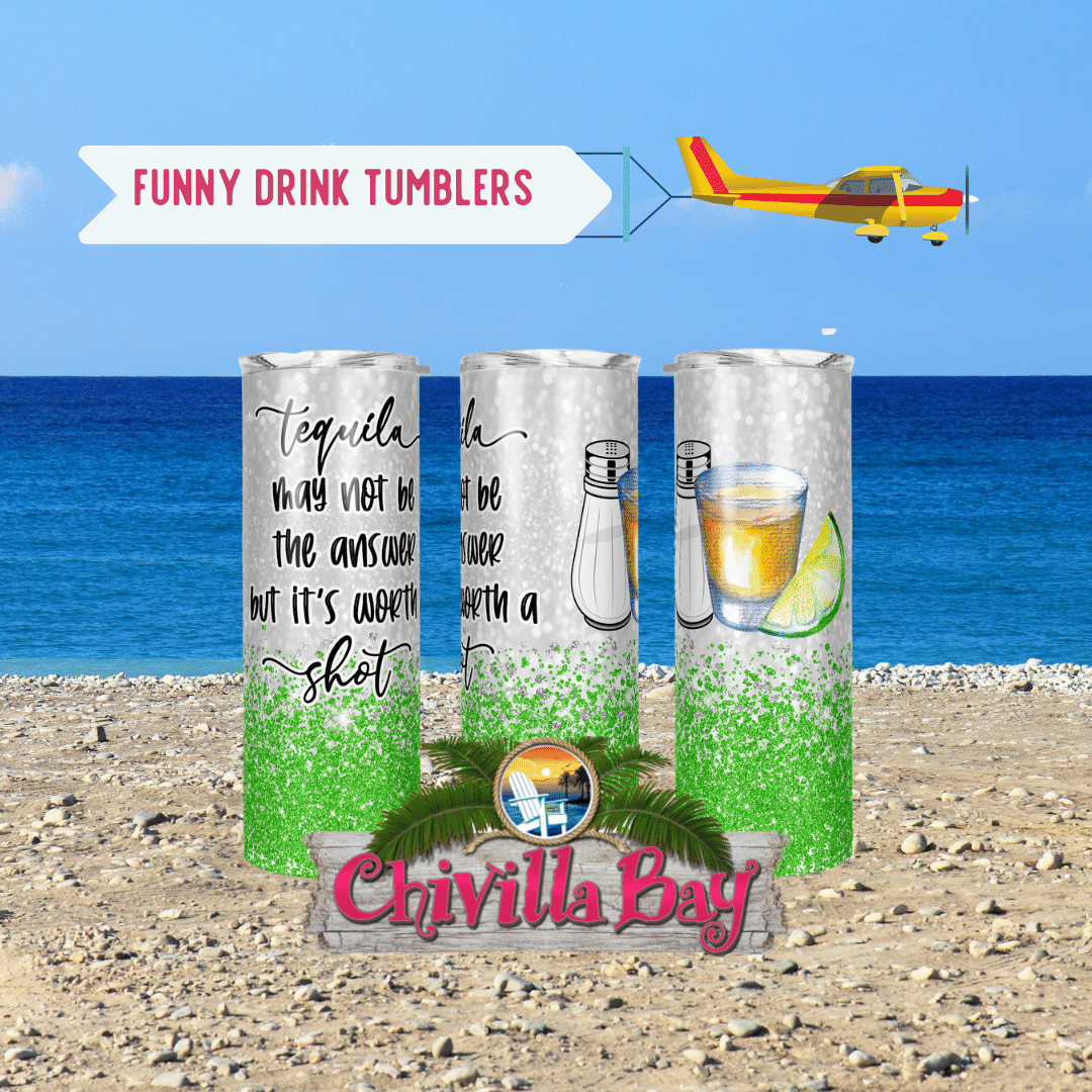 Funny Beer Tumblers 20 oz Skinny Sublimated Tumblers