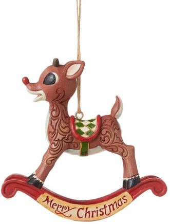 Rudolph Rocking Horse Hanging Christmas Ornament by Jim Shore Enesco ...