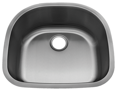 Stainless Steel Undermount Kitchen Sink Single Bowl D Shape 18 Gauge Or 16 Gauge