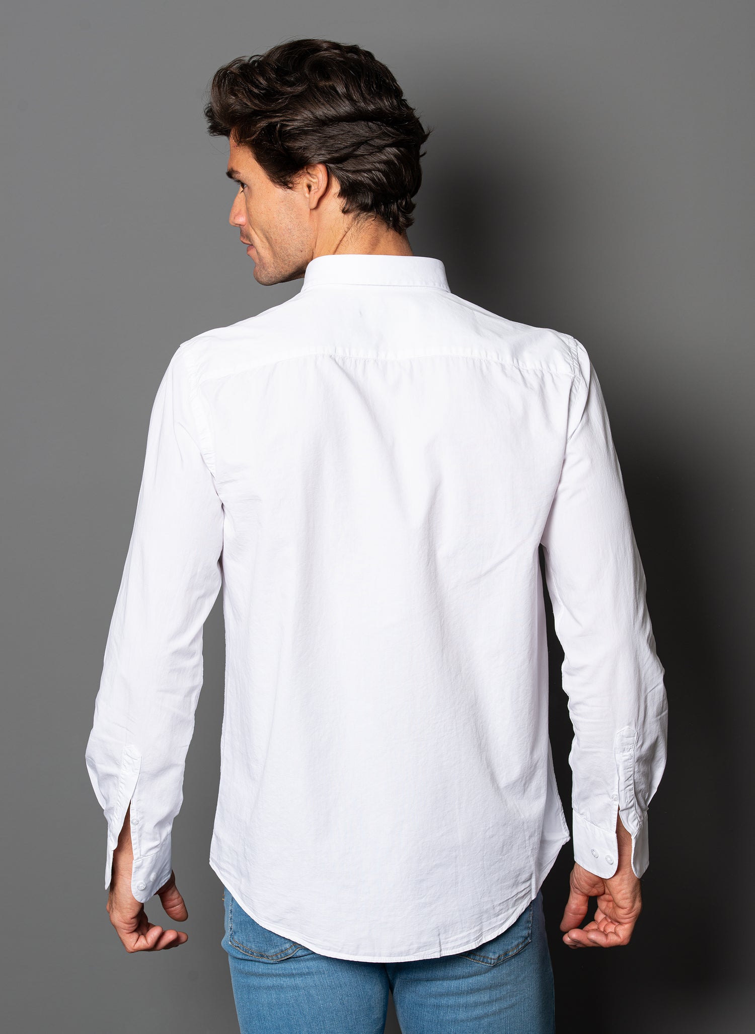 Camisa Blanca España Cuello Botón – El Capote