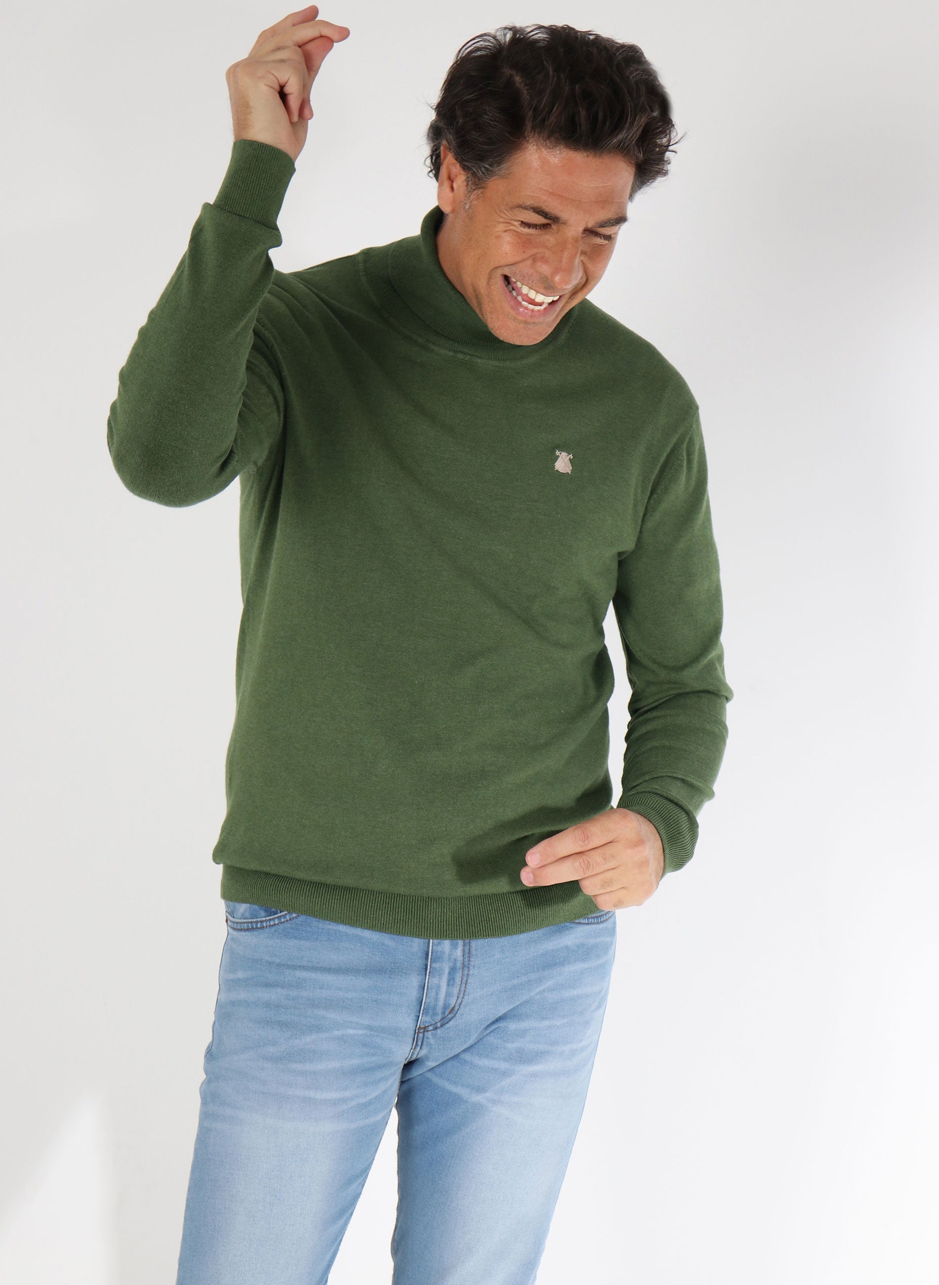 Green Turtleneck Sweater for Men – El Capote