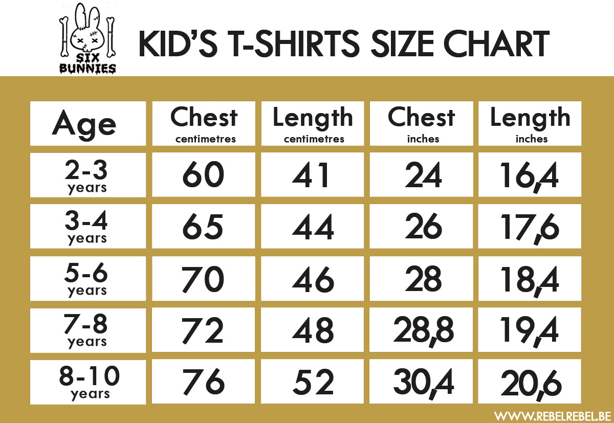 Child T Shirt Size Chart By Age | Kids Matttroy