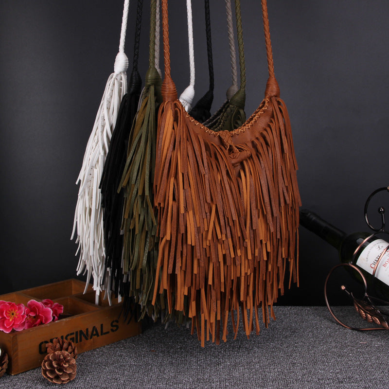 Download Cross-body Fringed Purse - The Boho Bloom