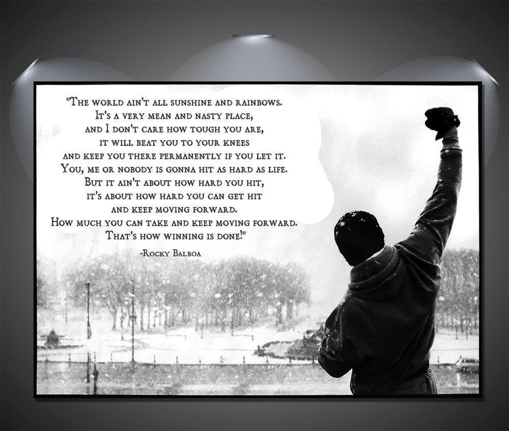 Rocky Balboa Speech Canvas Deep Motivation