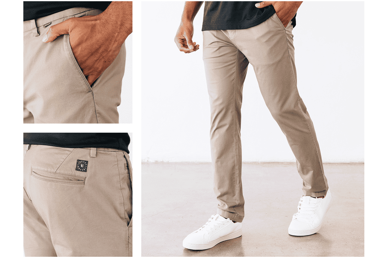 Last years best selling 5-Pocket new comes in a Chino