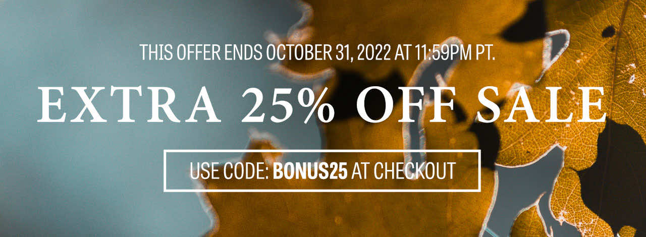Extra 25% off sale