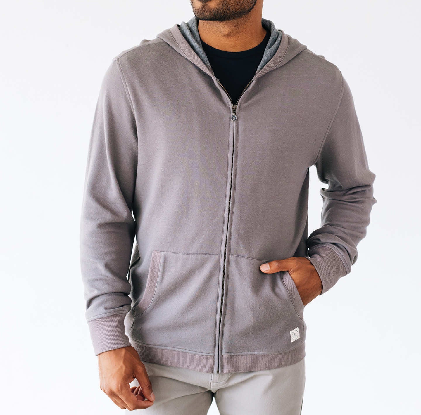 Double-Knit Full-Zip Hoodie - LINKSOUL