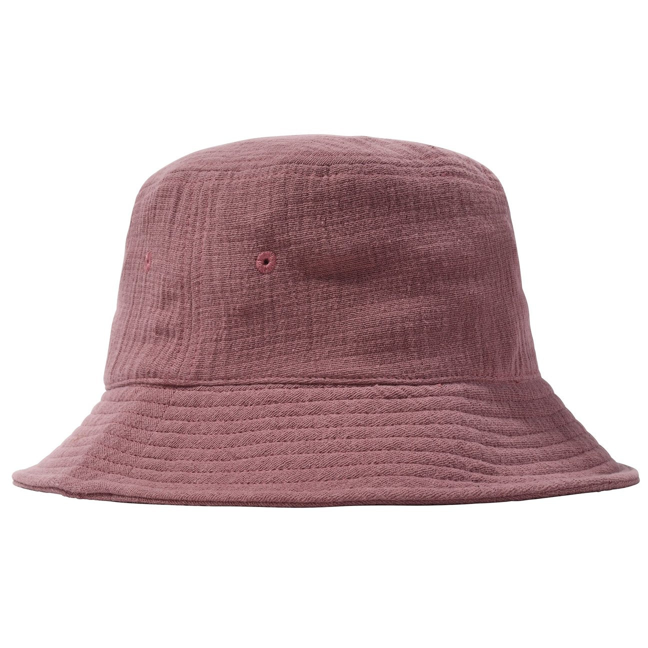 Gauze Cotton Big Logo Bucket - Mauve S/M