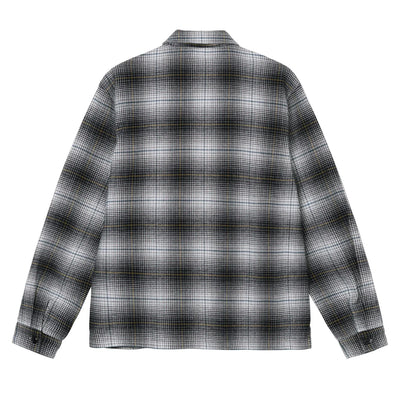 Unspoken | Stussy Paul Shadow Plaid Zip Shirt - Black