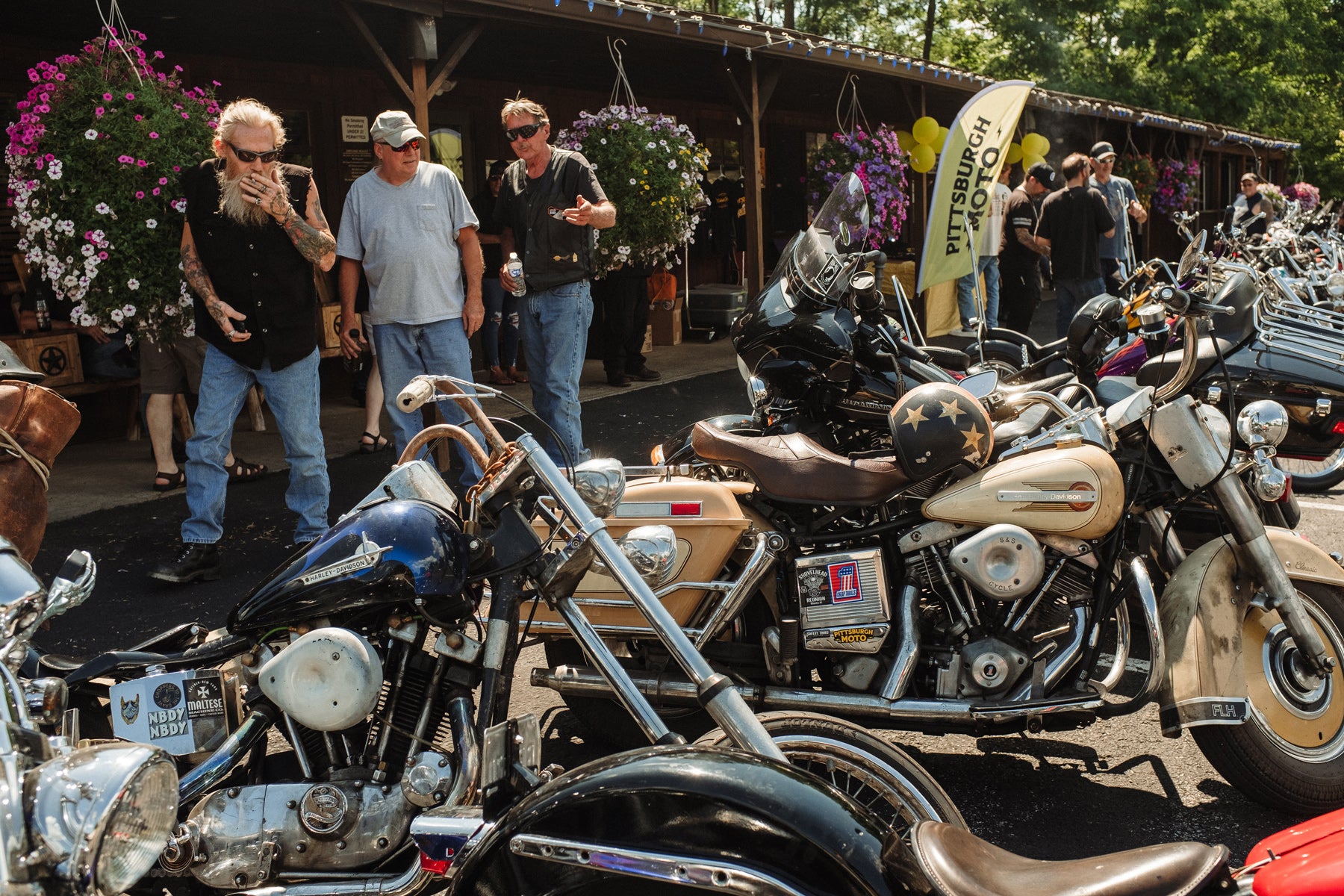 Pittsburgh Moto Summer RideOut motorcycle gathering event Bull Pen Avella PA