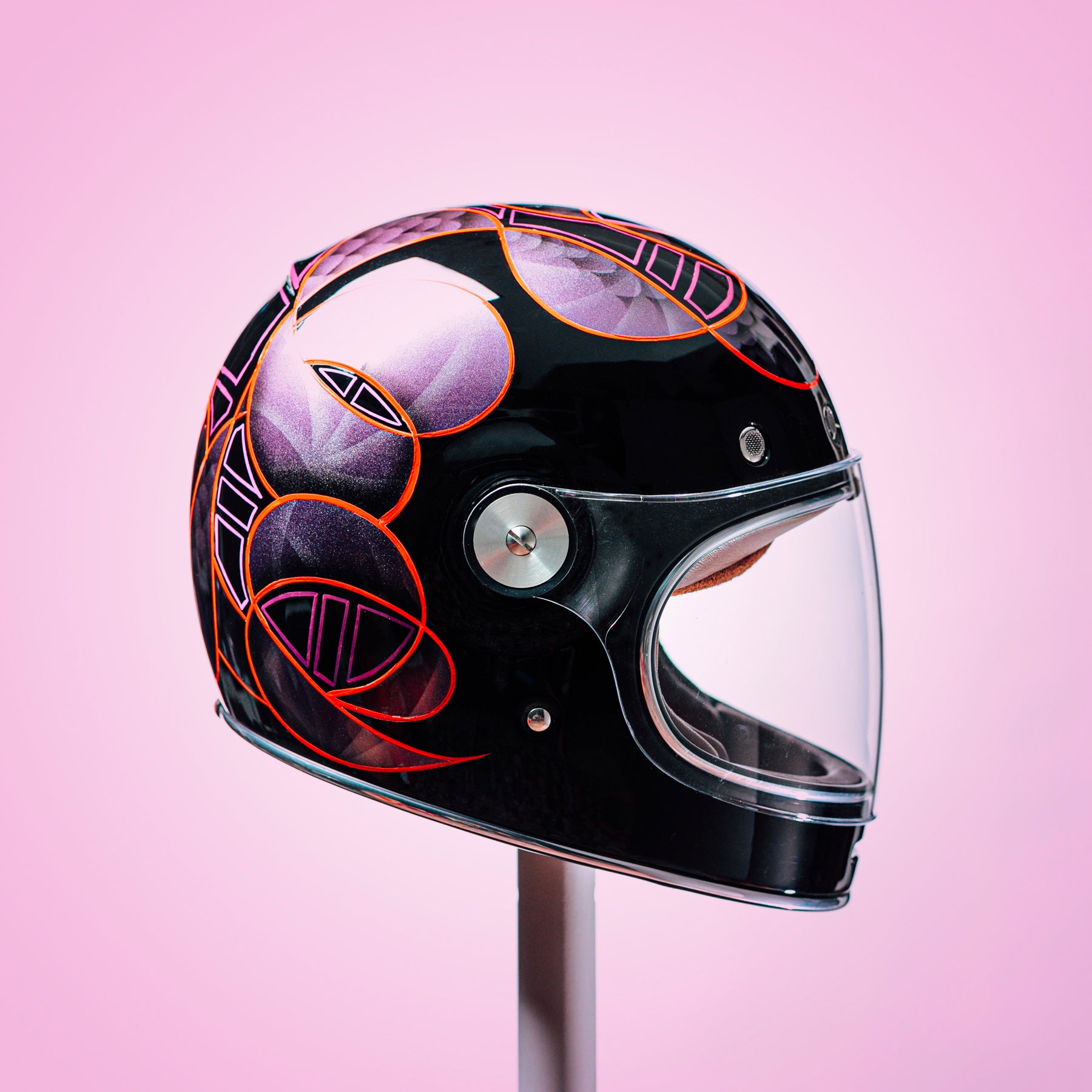 Trippy Ten helmet art show Pittsburgh Glory Daze motorcycle show Kurt Alexa Diserio Bell Helmets Phil Leonard Syrarium Studios
