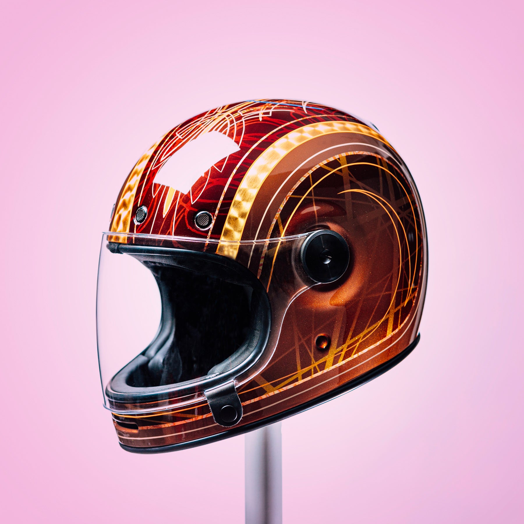 Trippy Ten helmet art show Pittsburgh Glory Daze motorcycle show Kurt Alexa Diserio Bell Helmets Jeremy Seanor