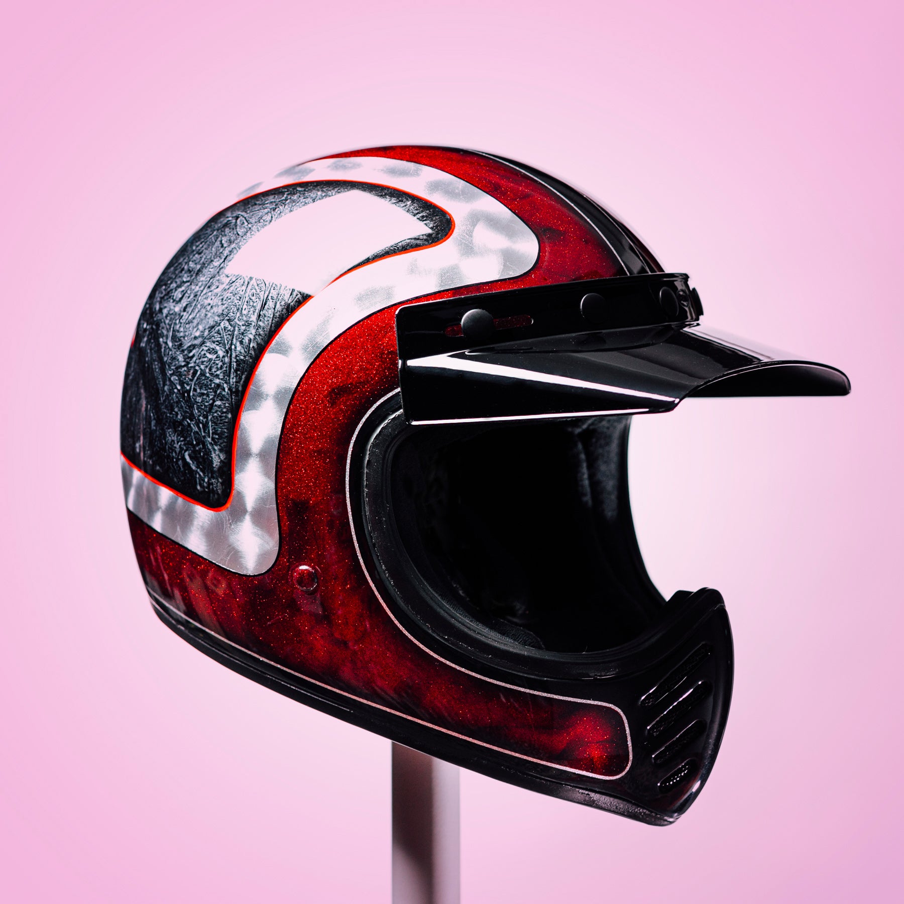 Trippy Ten helmet art show Pittsburgh Glory Daze motorcycle show Kurt Alexa Diserio Bell Helmets Boosted Brad Barnes
