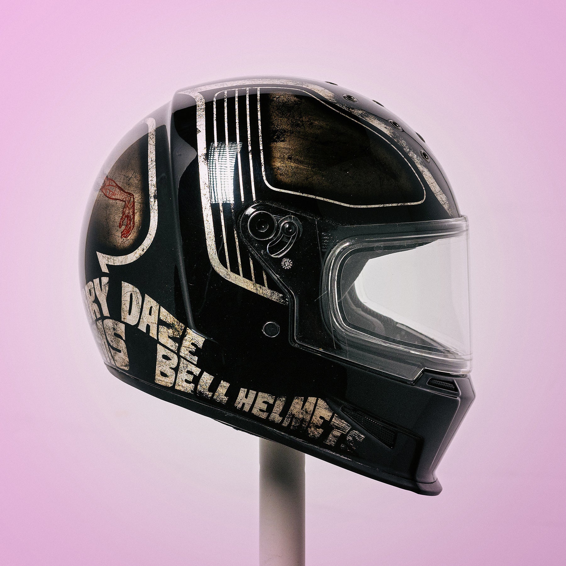 Trippy Ten helmet art show Pittsburgh Glory Daze motorcycle show Bell Helmets Krossover Customs