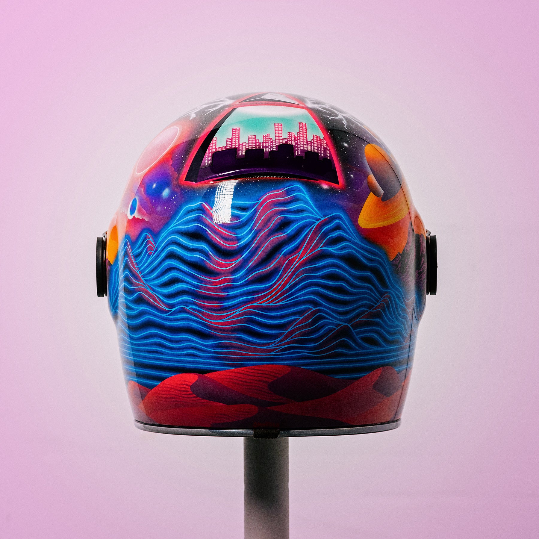 Trippy Ten helmet art show Pittsburgh Glory Daze motorcycle show Bell Helmets Jasmin Skulltits