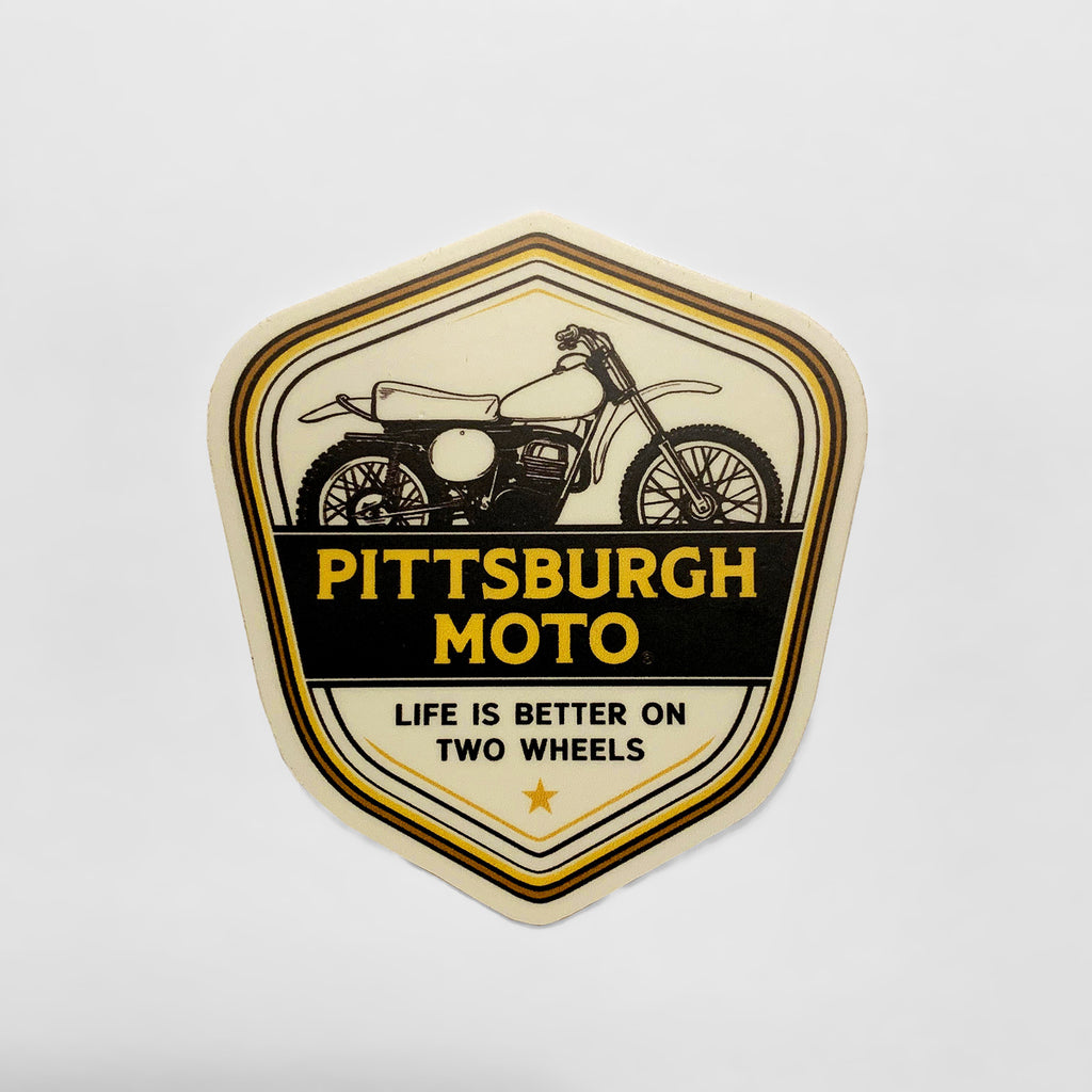 Two Wheels Sticker Pittsburgh Moto Pittsburghs Custom Motorcycle