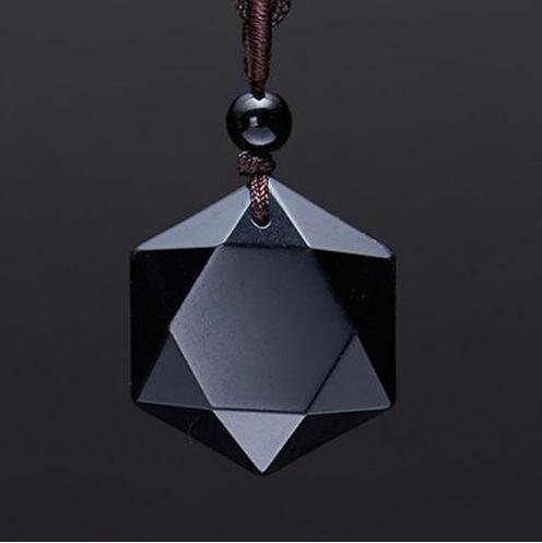 obsidian necklace real