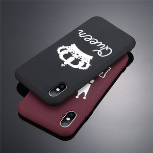 Glossy King And Queen Matching Iphone Cases Mr Peachy