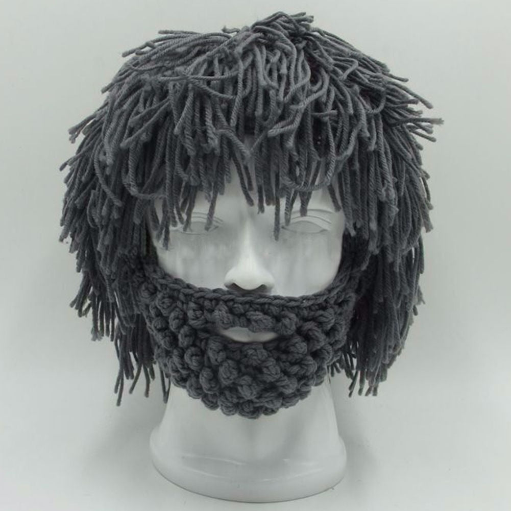 Knitted Beard Beanie Hat Mustache Hat Beard Beanies Funny Hat - Mr Peachy