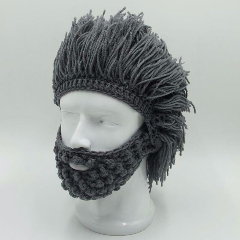 Knitted Beard Beanie Hat Mustache Hat Beard Beanies Funny Hat - Mr Peachy