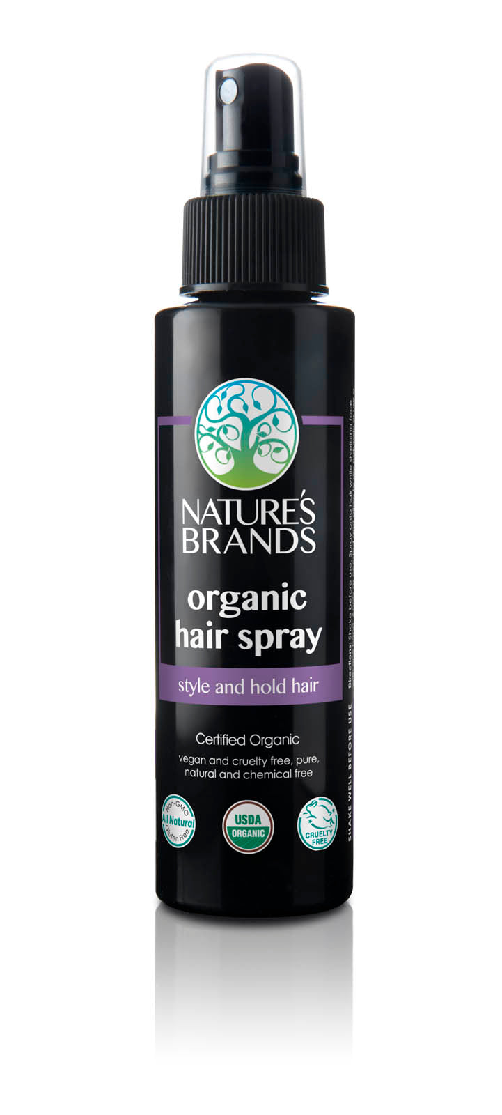 organic hair spray travel size