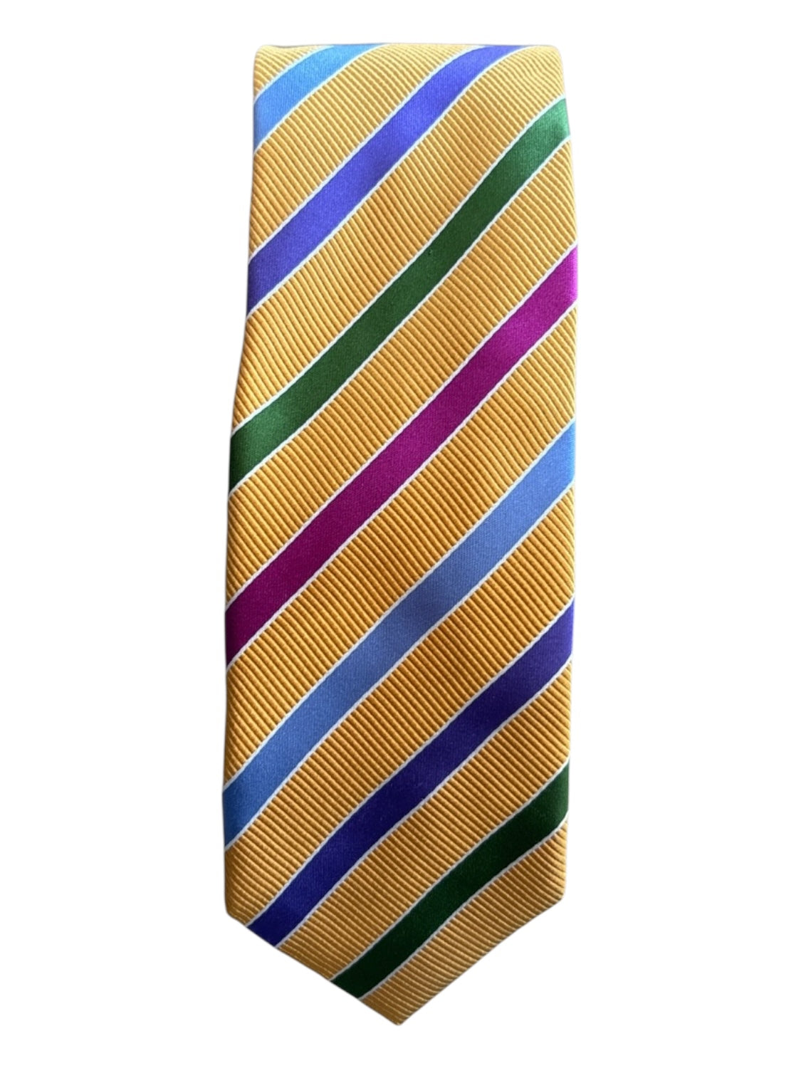 Webb Ltd Yellow & Multi Silk Striped Men's Ties