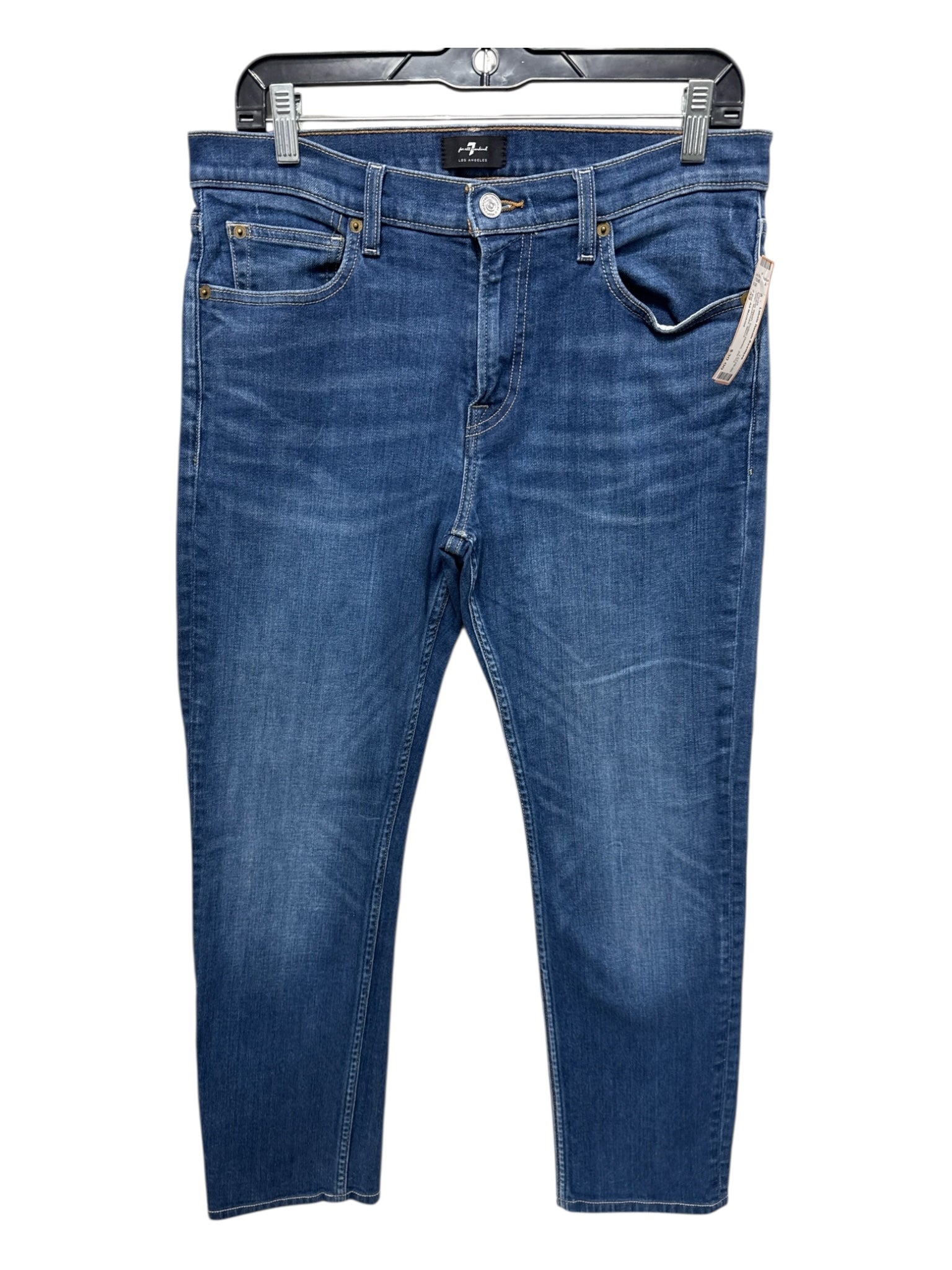 7 For All Mankind Size 32 Medium Wash Cotton Denim Zip Fly Jean Men's Pants - Labels Resale Boutique