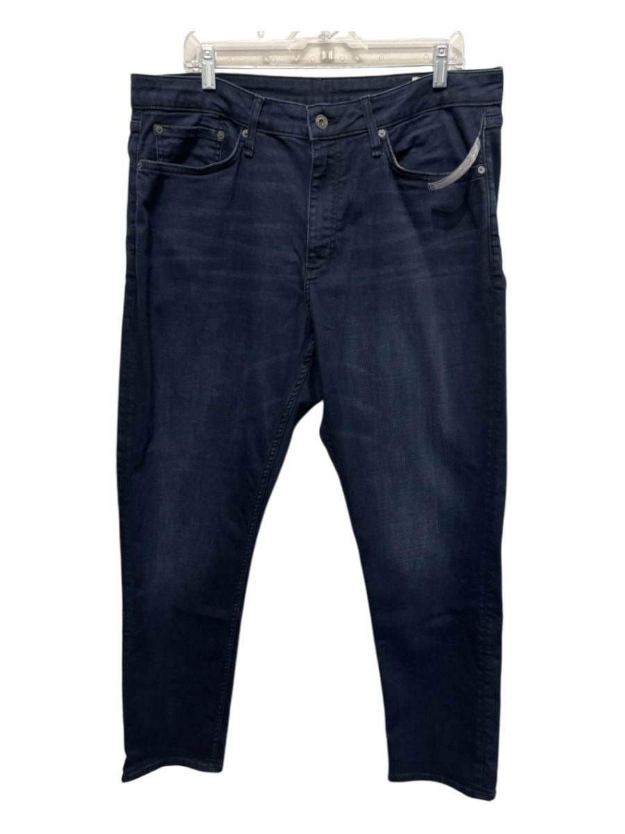 Rag & Bone Size 38 Dark Blue Cotton Blend Solid Jean Men's Pants
