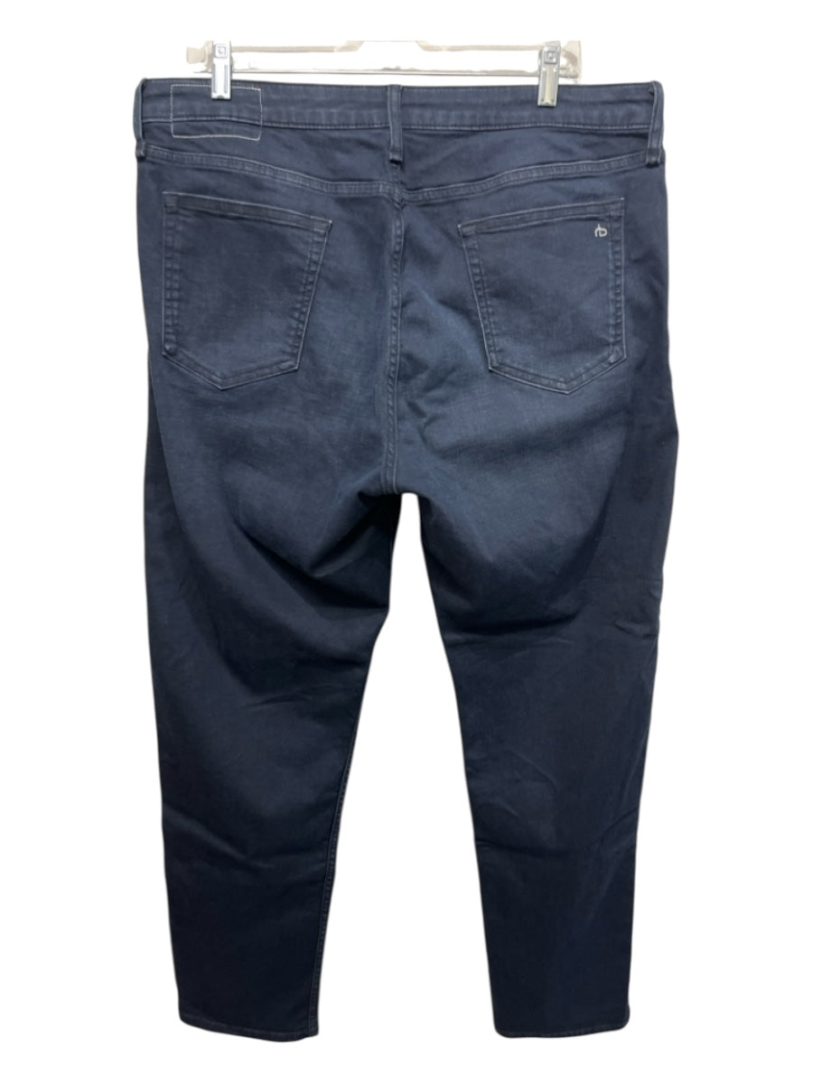 Rag & Bone Size 38 Dark Blue Cotton Blend Solid Jean Men's Pants