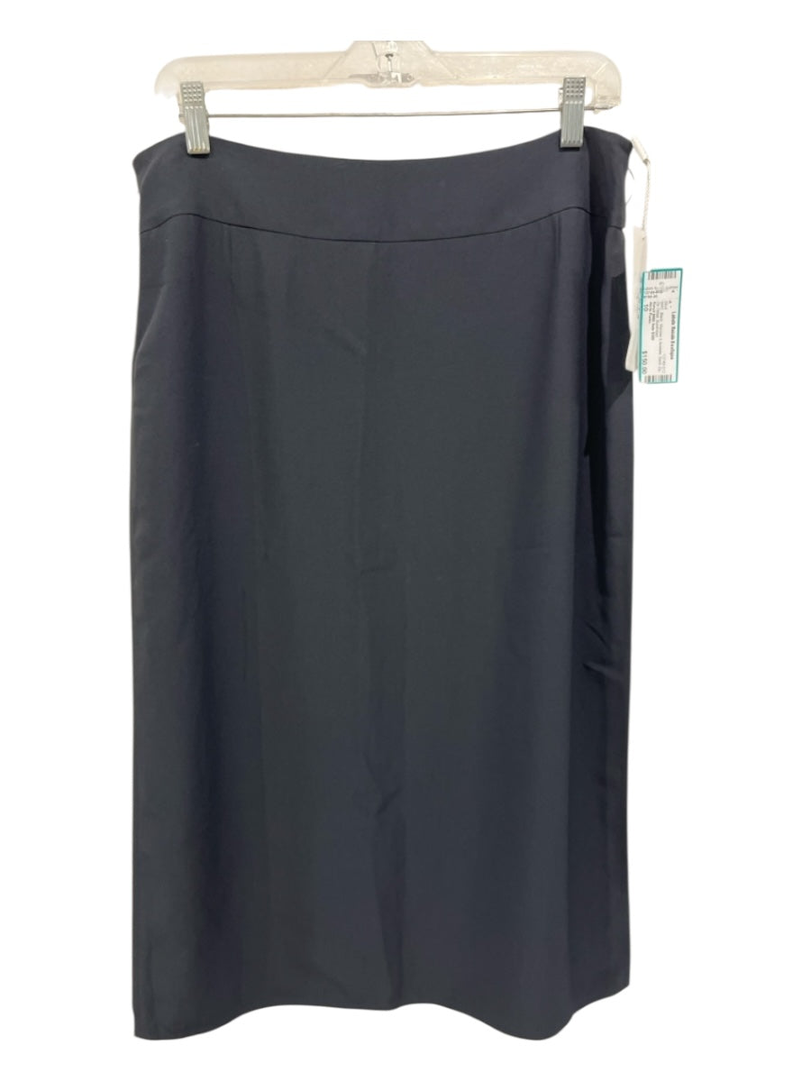 Akris Punto Size 10 Black Viscose & Acetate Back Zip Zip Detail Skirt