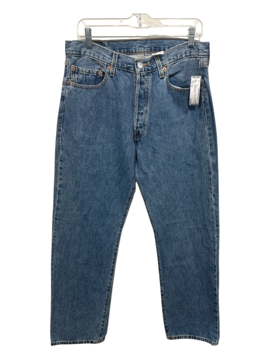 Levis Size 34 med light wash Cotton Solid Jean Men's Pants