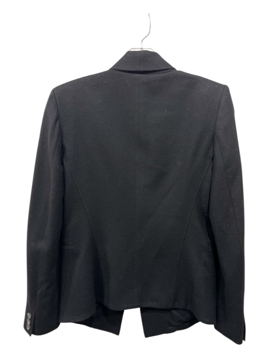 Helmut Lang Size S Black Wool Knife Pleats Welt Pockets Single Breasted Jacket