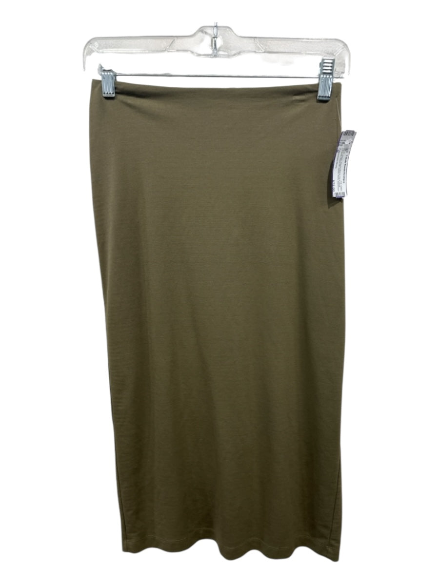 T Alexander Wang Size M Olive Green Rayon Blend Zip & Hook Closure Skirt