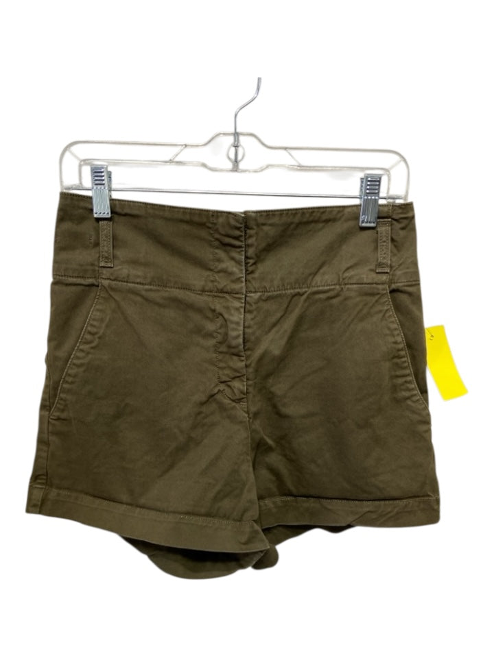 Veronica Beard Jeans Size 26/2 Olive Green Cotton Hook Closure High Rise Shorts
