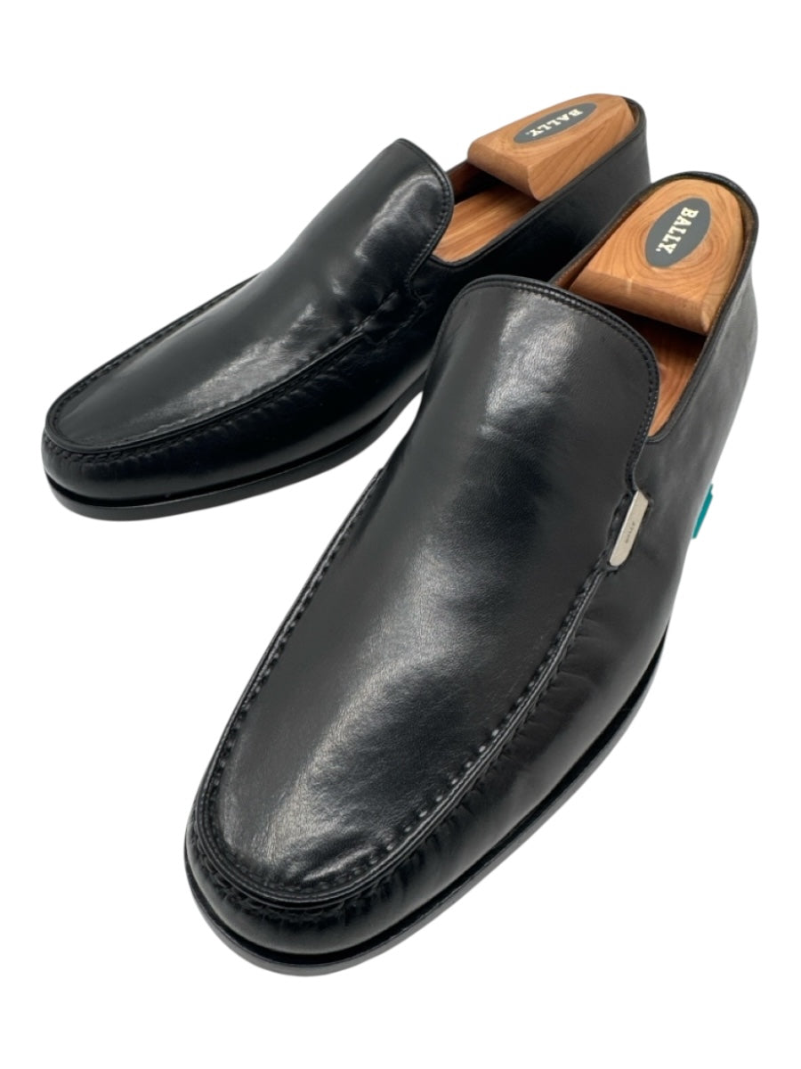 Bally Shoe Size 10 Black Leather Solid Loafer Dress Men's Shoes