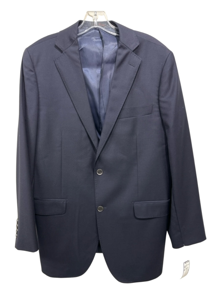 Byron Navy Wool Solid 2 Button Men's Blazer
