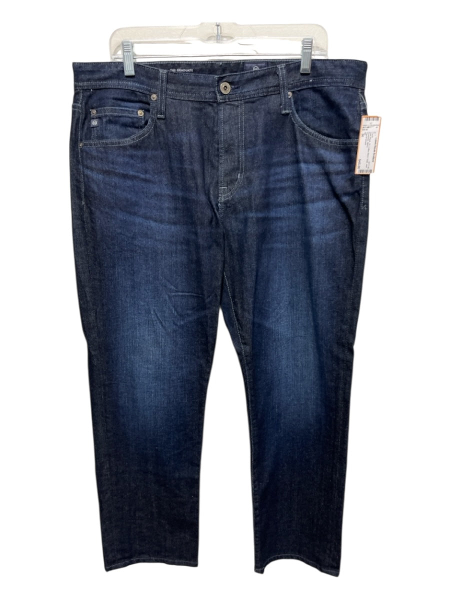AG Size 36 Dark Wash Cotton Blend Solid Jean Men's Pants