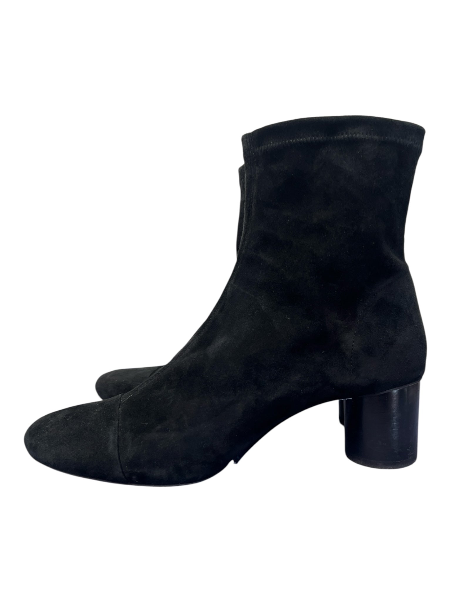 Isabel Marant Shoe Size 8.5 Black Suede Above Ankle Round Toe Booties