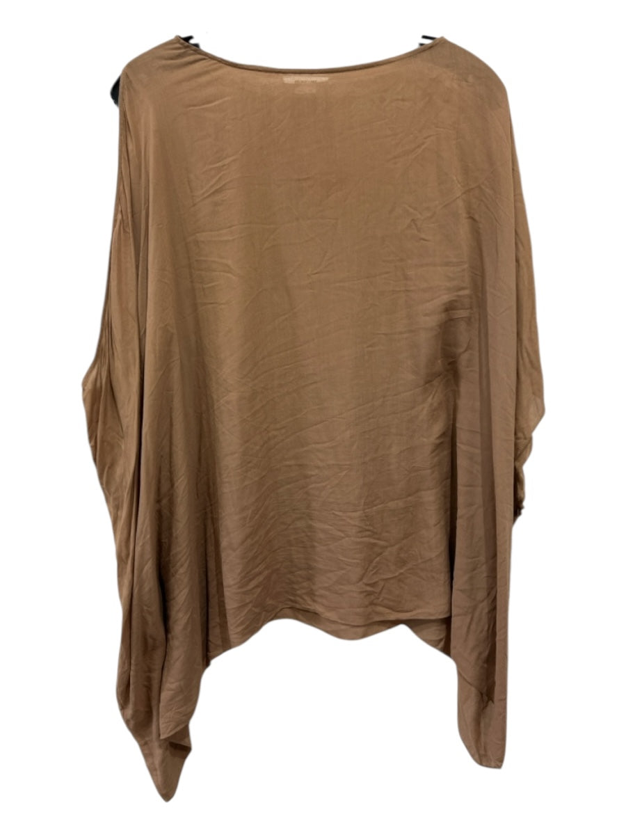 Helmut Lang Size M light brown Viscose Dolman Sleeve Wide Neck One Sleeve Top