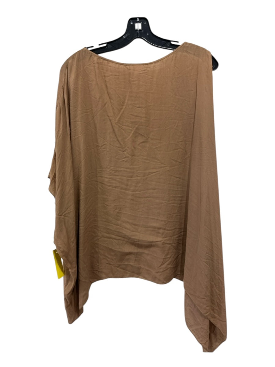 Helmut Lang Size M light brown Viscose Dolman Sleeve Wide Neck One Sleeve Top