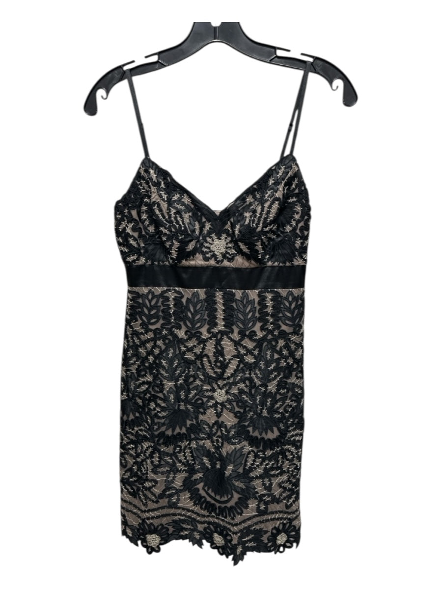 Suewong Nocturne Size 0 Black & Brown Nylon & Polyester Floral Dress