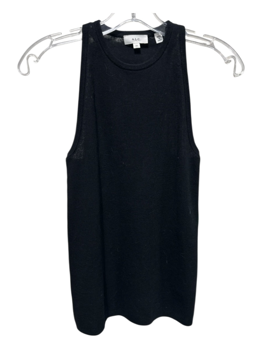 A.L.C. Size XS Black Cotton Sleeveless Top - Labels Resale Boutique
