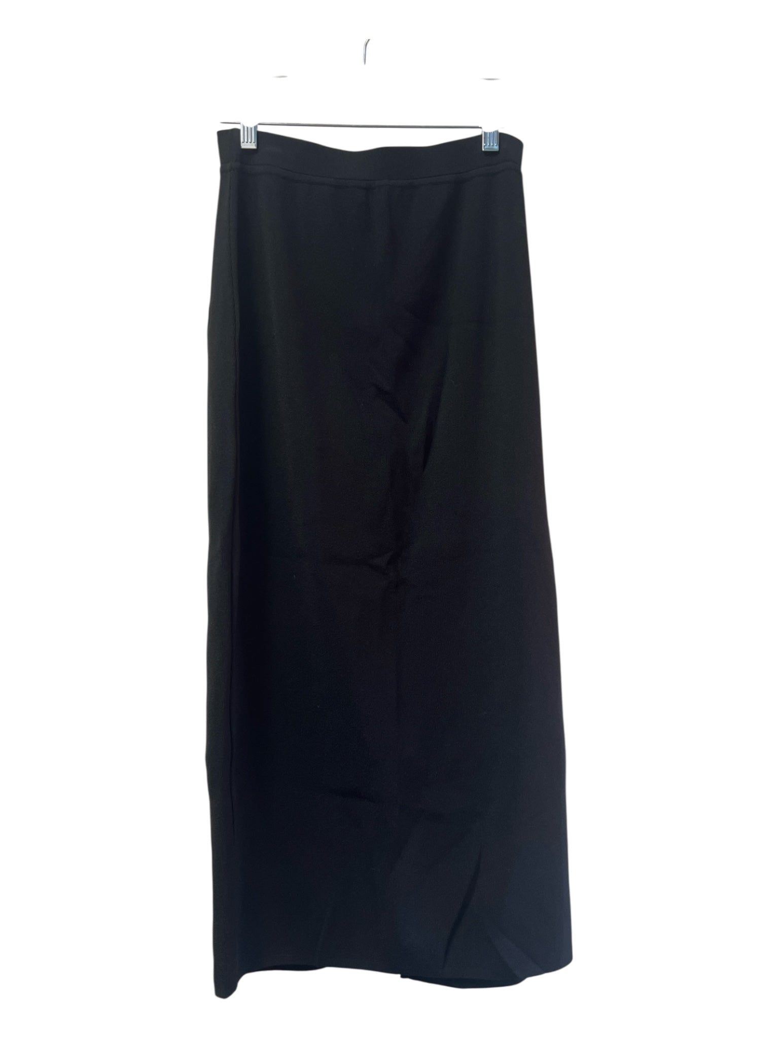 Daniel & Rebecca Size M Black Rayon Elastic Waist Front Slit Body Con Skirt
